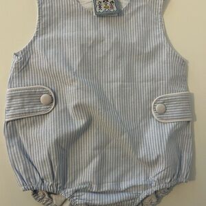 Blue Striped Kids Romper